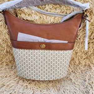 Fossil Talulla crossbody shoulder bag taupe tan